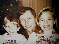 Ron with his children, Hunter & Tiffany, circa Christmas 1990 or 1991
